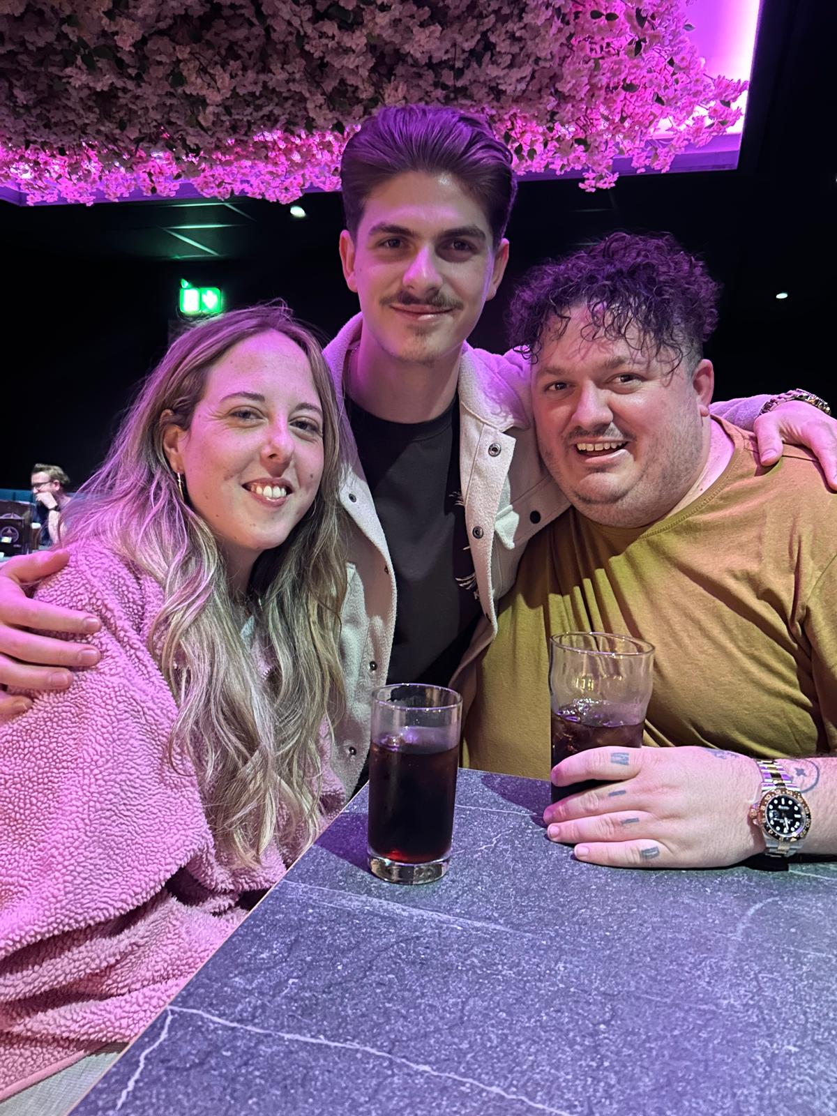 Chris with Tobias and Marnie